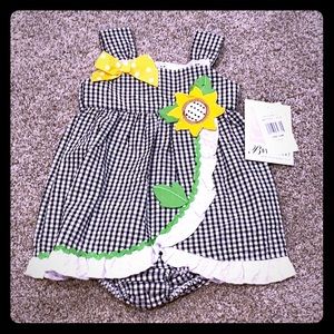 NWT Bonnie Baby sunflower dress
